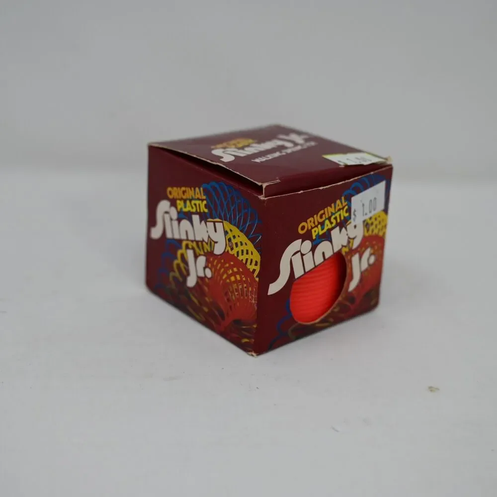 Original Plastic Slinky Jr Red Classic Toy Made in USA New w Box